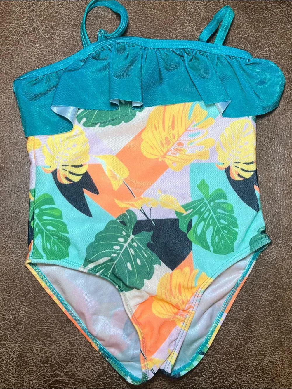 IKALI Girl’s' Tropical Print One-Piece Swimsuit NWOT Size 4T